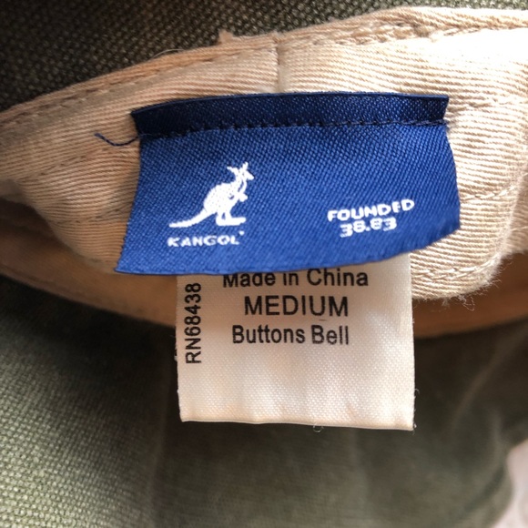 Kangol Army Green Buttons Bell Bucket Hat! - Picture 8 of 8